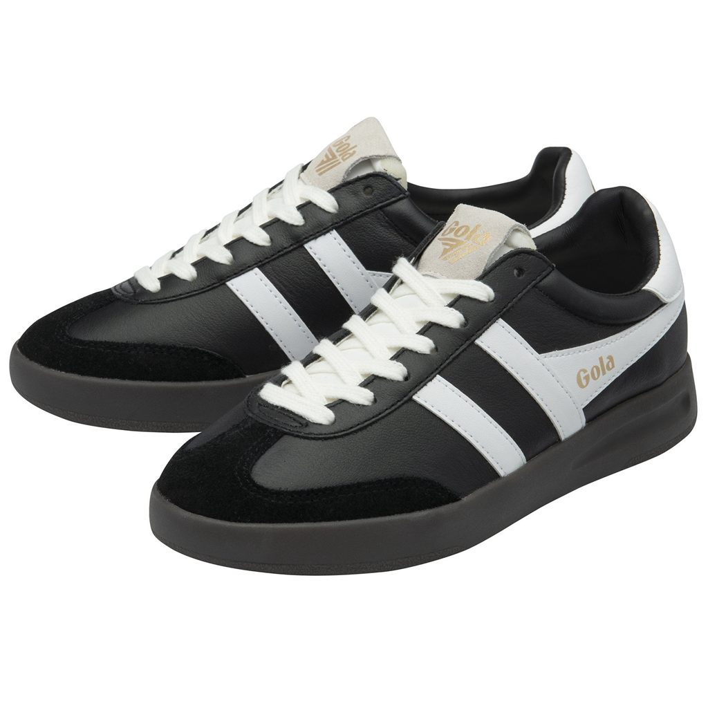 Gola Classics Cyclone Leather Sneakers Mustat Valkoinen Tumman Suomi | OSUZCM615