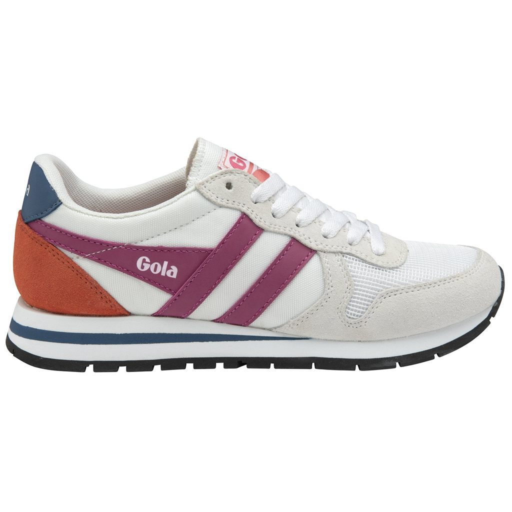 Gola Classics Daytona Sneakers Valkoinen Fuksia Sininen Suomi | IBWFVN190