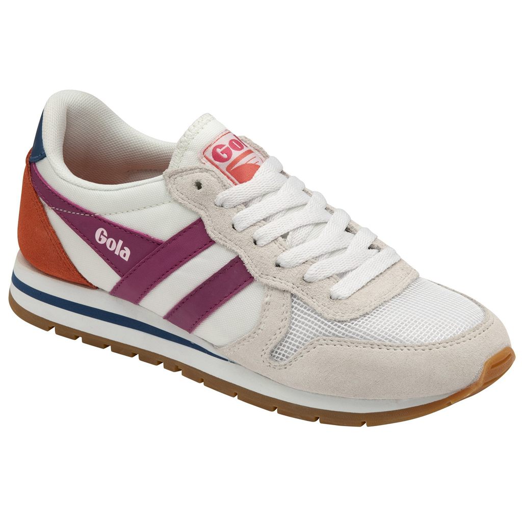 Gola Classics Daytona Sneakers Valkoinen Fuksia Sininen Suomi | IBWFVN190