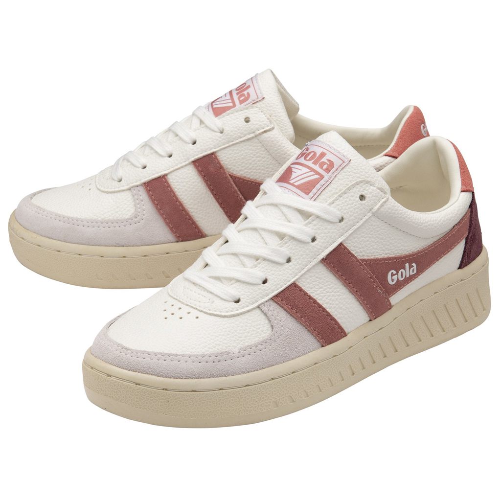 Gola Classics Grandslam Trident Sneakers Valkoinen Pinkki Koralli Pinkki Suomi | LAOHSU473