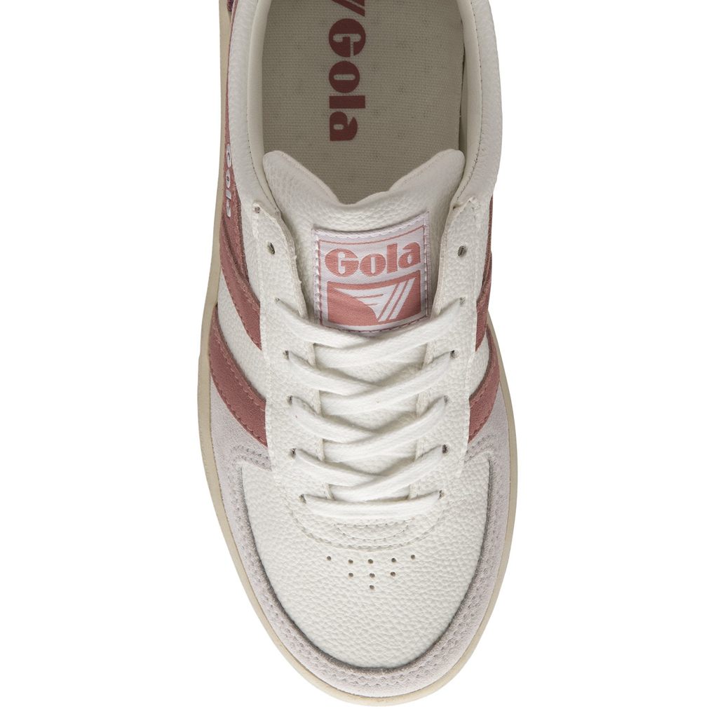 Gola Classics Grandslam Trident Sneakers Valkoinen Pinkki Koralli Pinkki Suomi | LAOHSU473