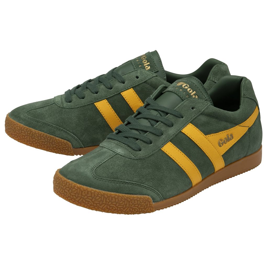 Gola Classics Harrier Suede Sneakers Evergreen Sun Suomi | BRQDUG416