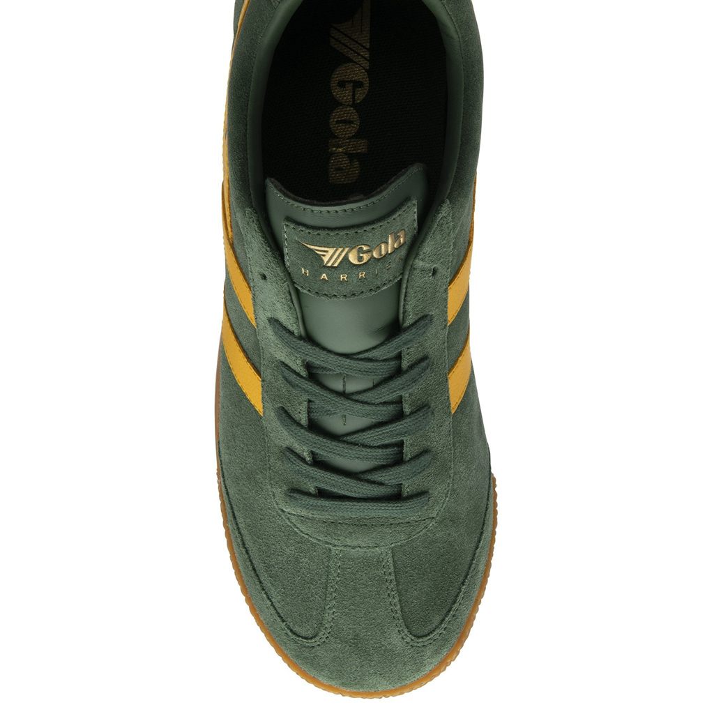 Gola Classics Harrier Suede Sneakers Evergreen Sun Suomi | BRQDUG416