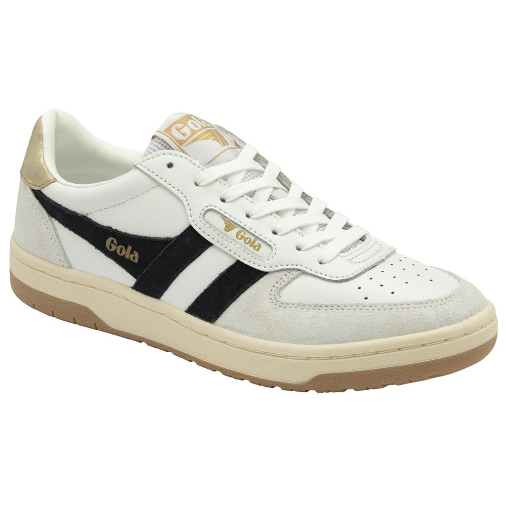 Gola Classics Hawk Sneakers Valkoinen Mustat Kultaiset Suomi | OVIQXB012
