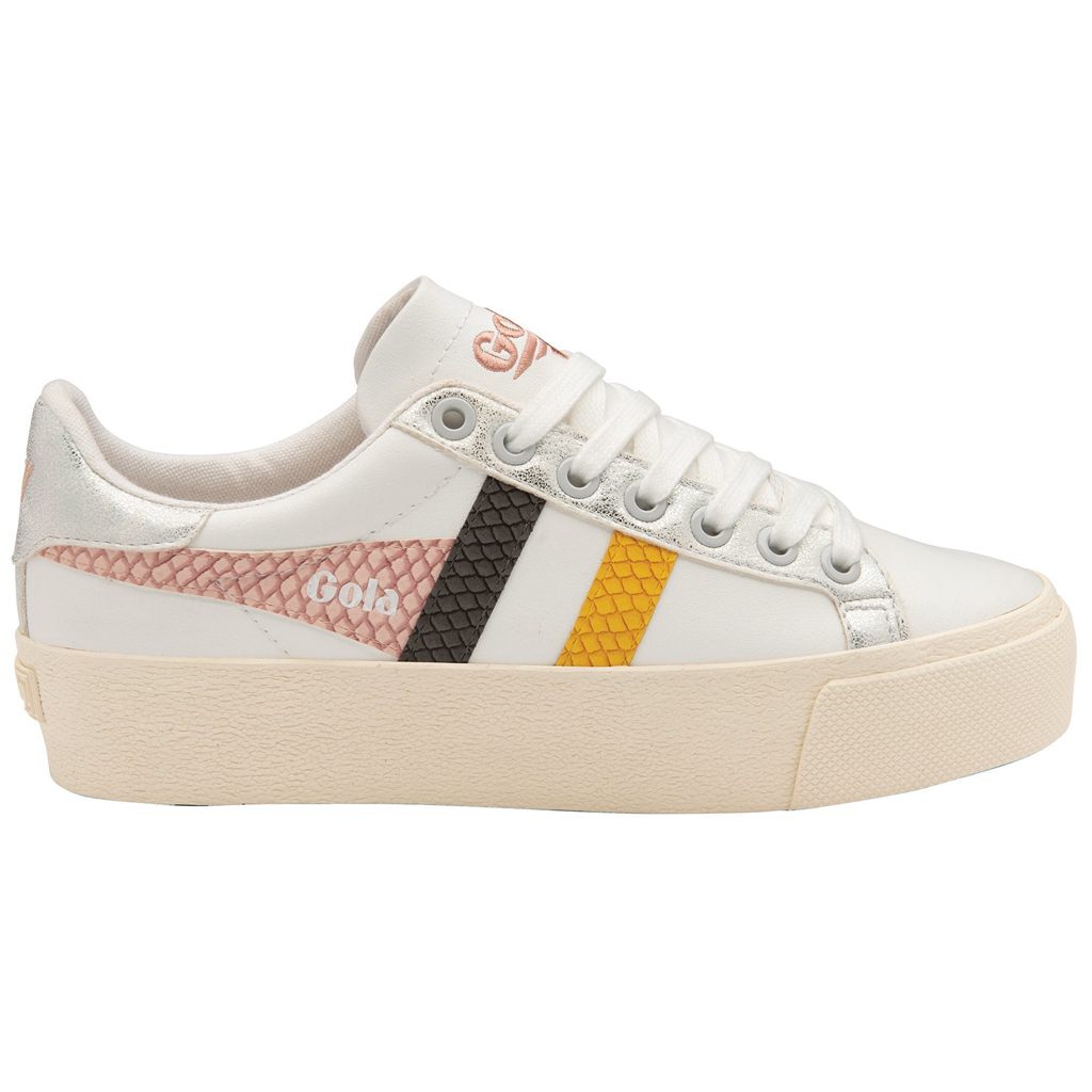 Gola Classics Orchid Platform Trident Snake Sneakers Valkoinen Pinkki Suomi | BEVHWC786