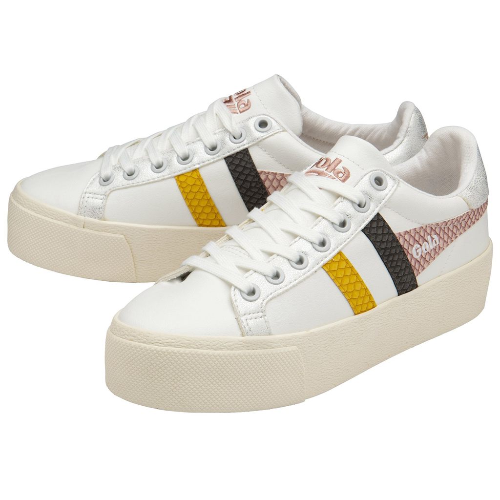 Gola Classics Orchid Platform Trident Snake Sneakers Valkoinen Pinkki Suomi | BEVHWC786