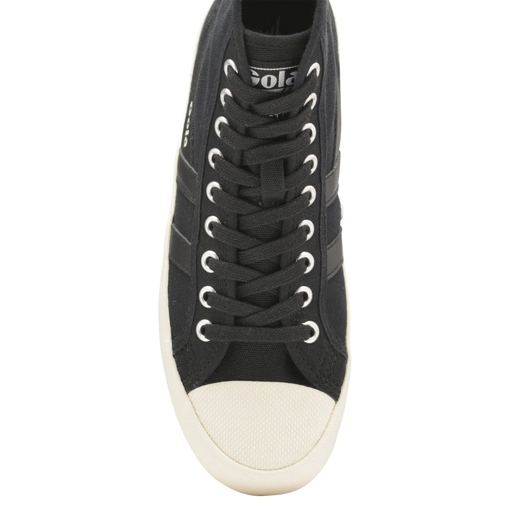 Gola Vegan Classics Coaster High Sneakers Mustat Valkoinen Suomi | WXFPSV396