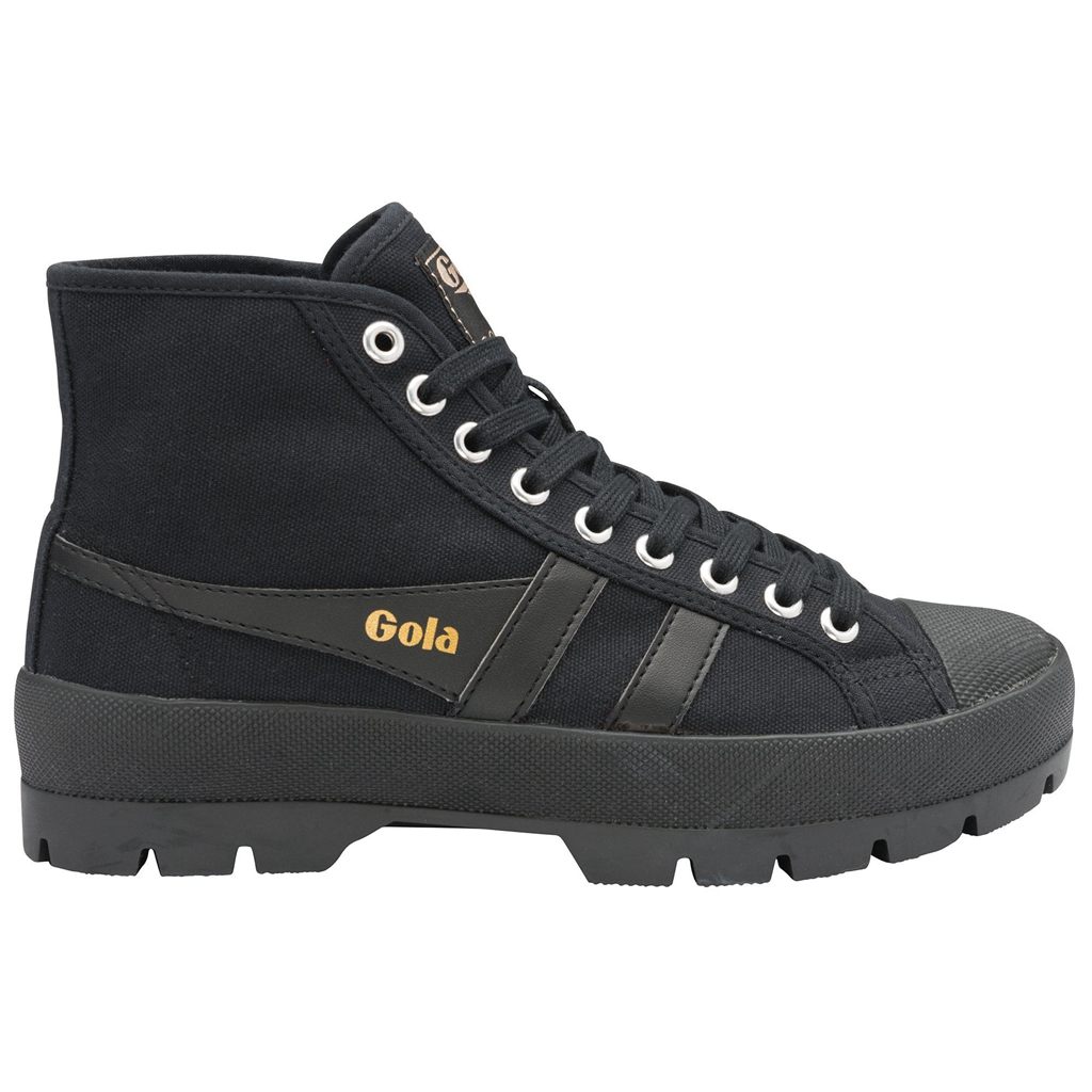 Gola Vegan Classics Coaster Peak High Sneakers Mustat Mustat Mustat Suomi | SJQBAD362