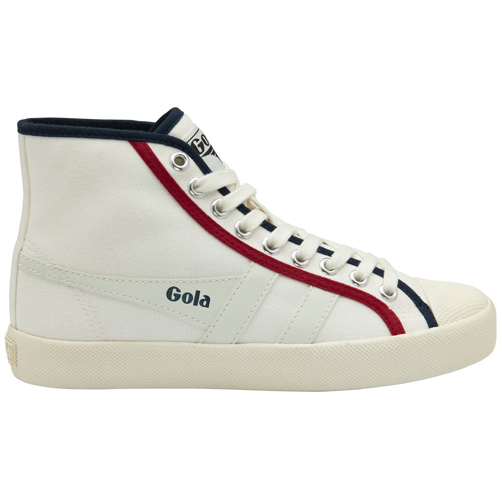 Gola Vegan Classics Coaster Smash High Shoes Valkoinen Laivastonsininen Syvä Punainen Suomi | XPCNBW178
